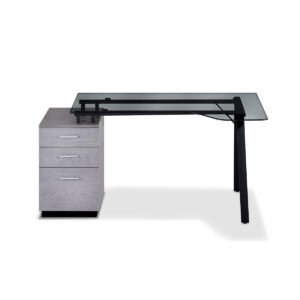 Escritorio de vidreo gris